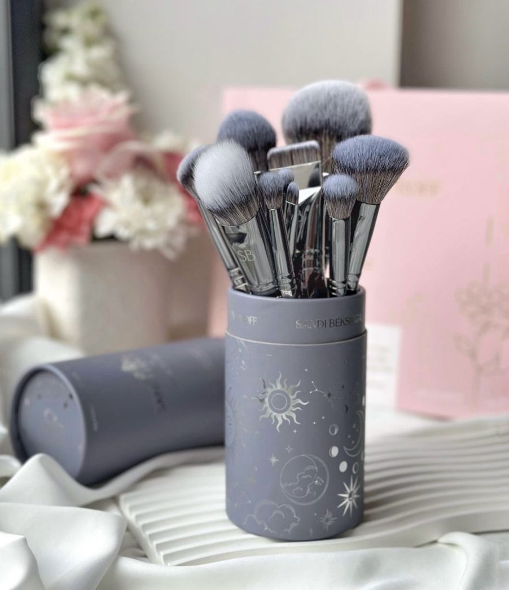 Набор из 12 кистей Beauty Proff Silver Brush Set