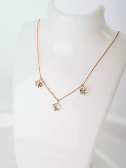 Колье Миражи с кристаллами Swarovski цвета шампань