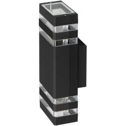 Светильник уличный настенный ЭРА «Астрея» GBW-101-BL-0310 230В 2хЕ27 IP54 вверх/вниз черный | Садово-парковые светильники
