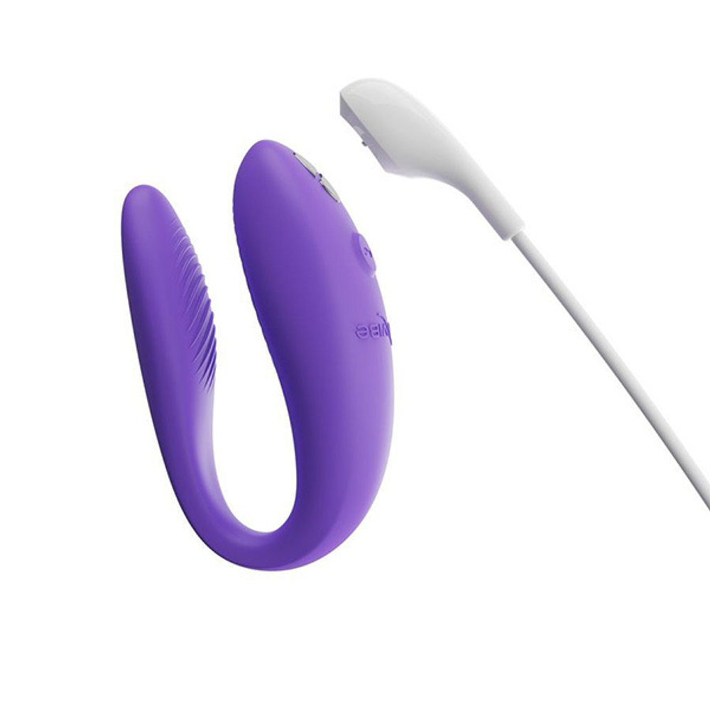 Фиолетовый вибромассажер 7,5см для пар We-Vibe Sync Go SNSY5SG4