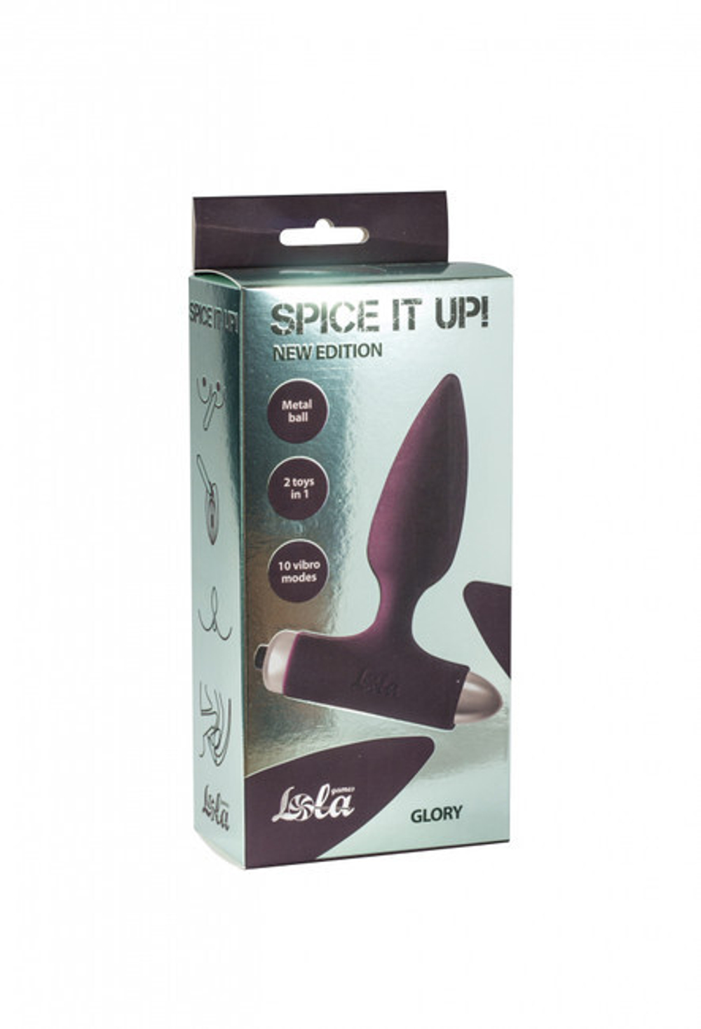 Анальная пробка с вибрацией Spice it up New Edition Wine Red (Цвет: красный)