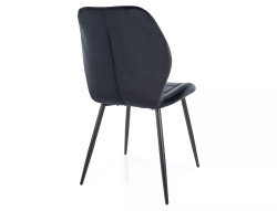 Стул SIGNAL JAKE Velvet Bluvel 19 черный/черный