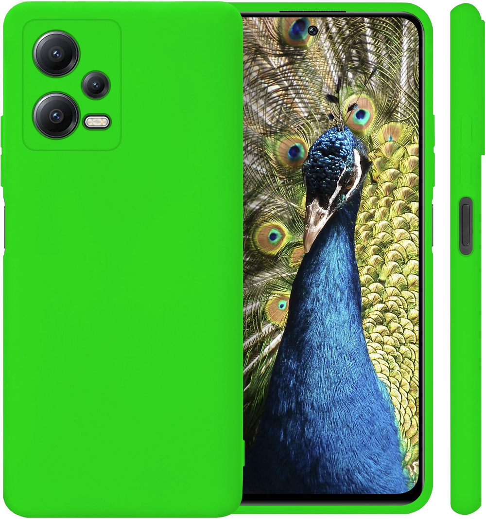 Мягкий Soft Touch чехол из силикона для XIAOMI REDMI NOTE 12 5G / POCO X5 (не PRO!) с бархатной подкладкой