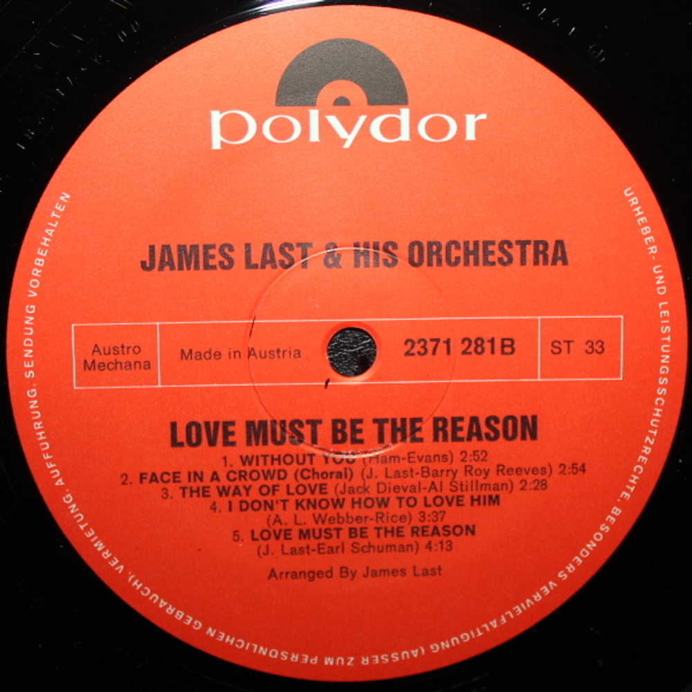 James Last / Love Must Be The Reason (LP)