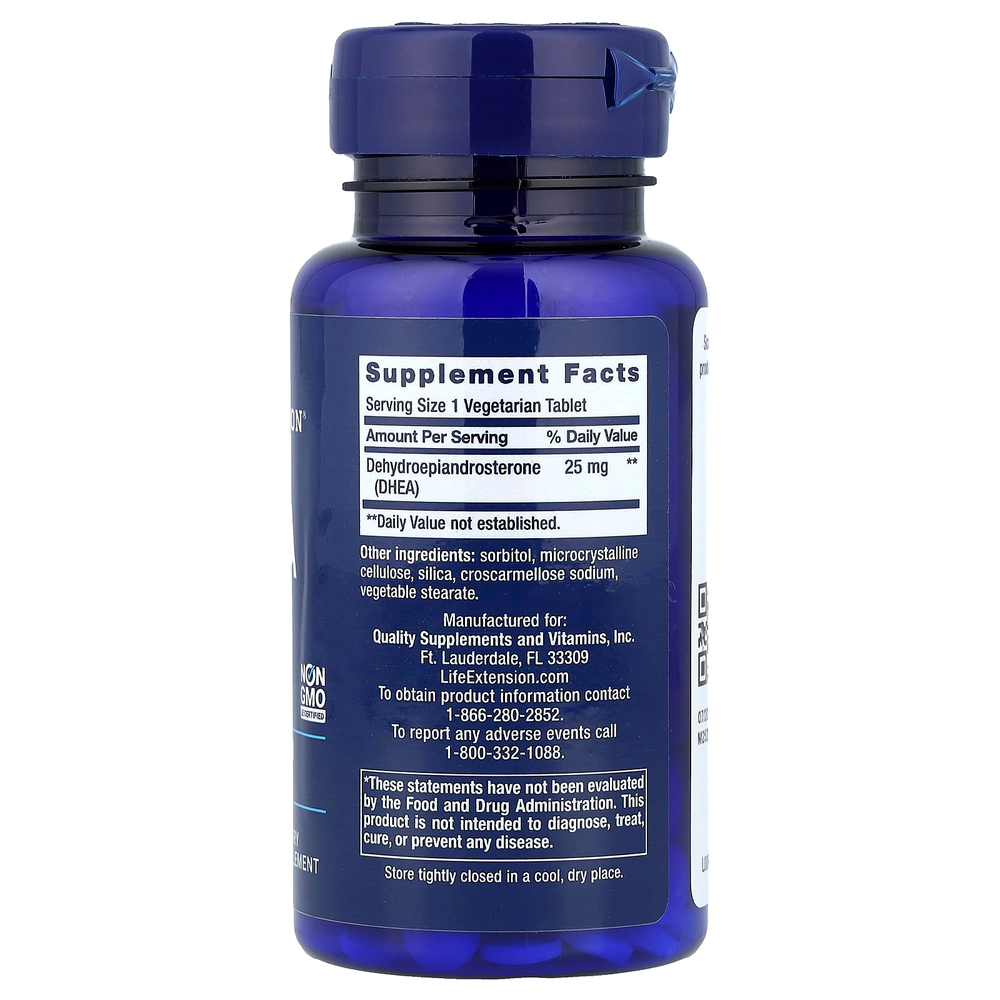 Life Extension, DHEA 25 mg, 100 Capsules | DGEA 25 mg, 100 kapsula