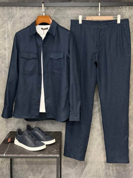 Льняной костюм Zegna