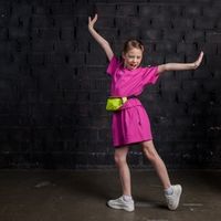Футболка укороченная "Bb team pink" подростковая