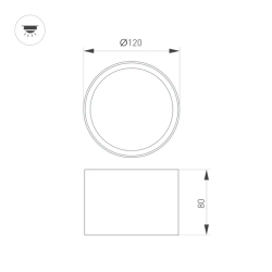 Светильник SP-BISCOTTO-R120-12W Warm3300-MIX (WH-GD, 80 deg, 230V) (Arlight, IP54 Металл, 5 лет) 054914