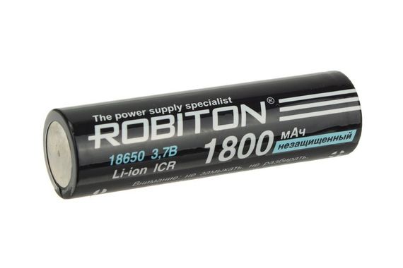 Аккумулятор Robiton 18650 Li-Ion 1800 mAh без защиты
