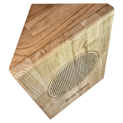 Влагостойкий динамик с декоративной дубовой сеткой SW 525 Wood - Corner, для бани и сауны