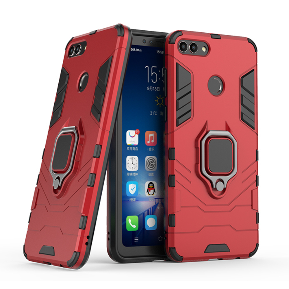 Противоударный чехол с кольцом Panther Case для Huawei Y9 (2018) / Enjoy 8 Plus