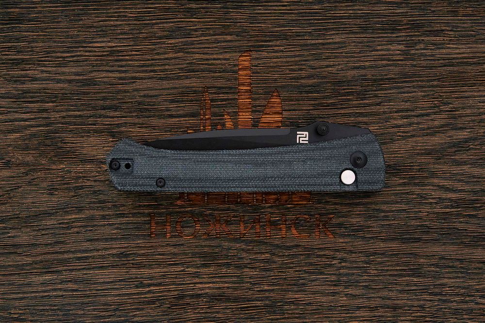 Нож складной Artisan 1856P-MBK Andromeda, клинок 87мм, сталь CPM S35VN, рукоять микарта