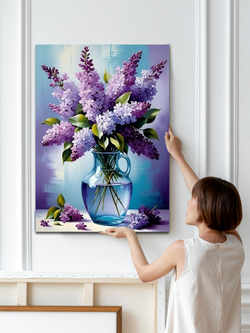 Картина Цветы у окна для интерьера 50x70см 1шт.