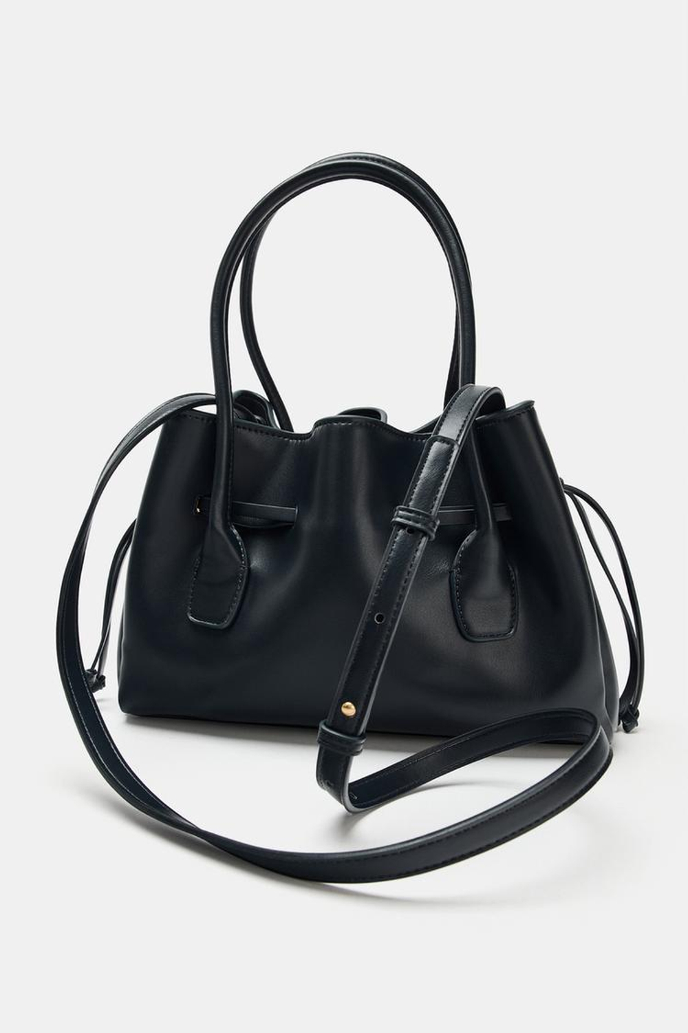 ZARA ГОРОДСКАЯ СУМКА СО СБОРКАМИ, СИНИЙ