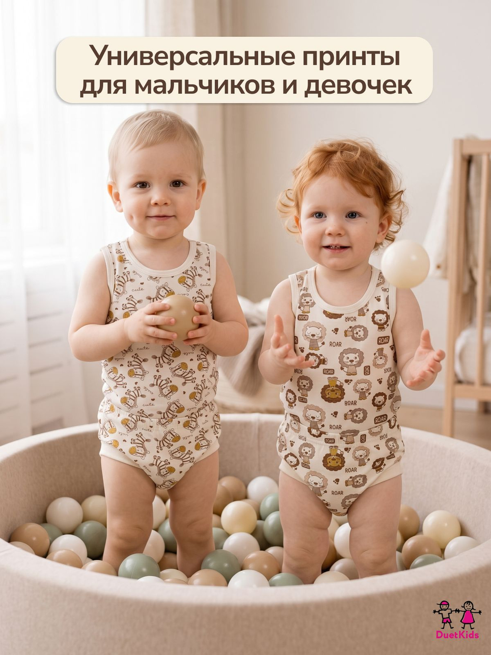 Майки для малышей набор Хиппо