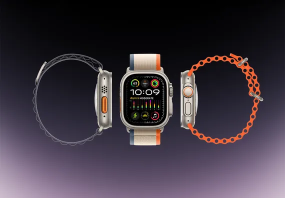 Часы Apple Watch Ultra 2 GPS + Cellular 49 мм, титановый корпус, ремешок Alpine Фиолетового цвета,размер M