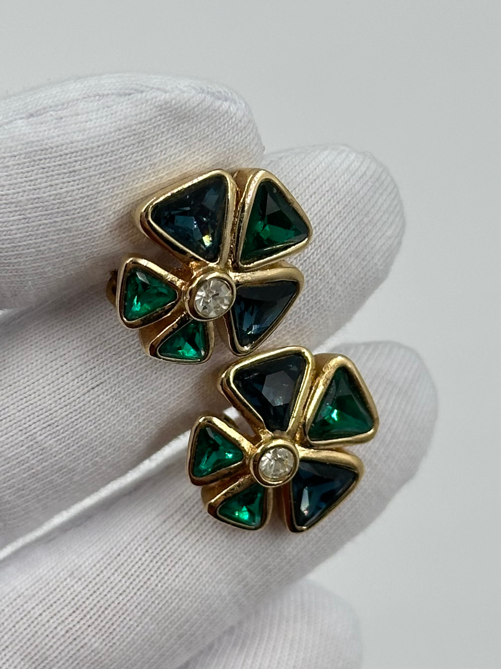 Клипсы с кристаллами Christian Dior