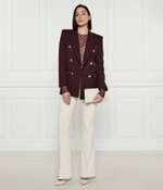 Хлопковый пиджак Elisabetta Franchi - коричневый(GI12851E2)