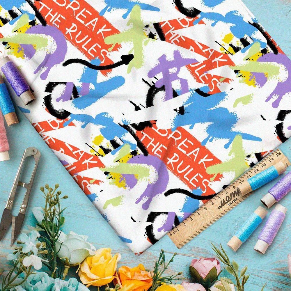 Ткань премиум мембрана красочные сказки воображения