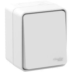 ATLASDESIGN PROFI IP54 О/У 1-клавишный ПЕРЕКЛЮЧАТЕЛЬ, сх.6, 10АХ, БЕЛЫЙ