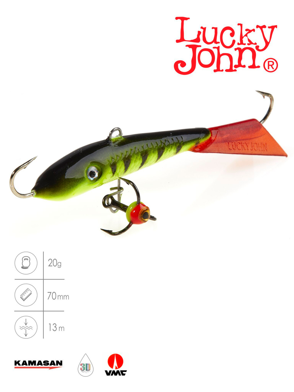Балансир Lucky John FIN 5 с тр. 70мм/31RT блистер