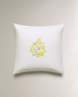 ZARA HOME НАВОЛОЧКА ДЛЯ ДЕКОРАТИВНОЙ ПОДУШКИ С ПРИНТОМ, ЖЕЛТОВАТО-БЕЛЫЙ