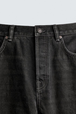 ZARA ДЖИНСЫ STRAIGHT FIT, ЧЕРНЫЙ