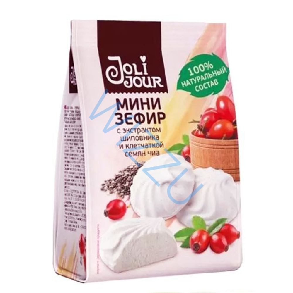 Зефир мини шиповник и семена чиа Joli Jour, 110 г