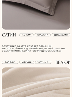Комплект постельного белья Сатин Velvet Premium/Вельвет Премиум с Одеялом VP013