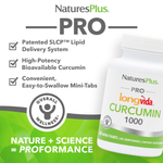 NaturesPlus, Pro Longvida®, куркумин 1000, 60 мини-таблеток (500 мг в таблетке)