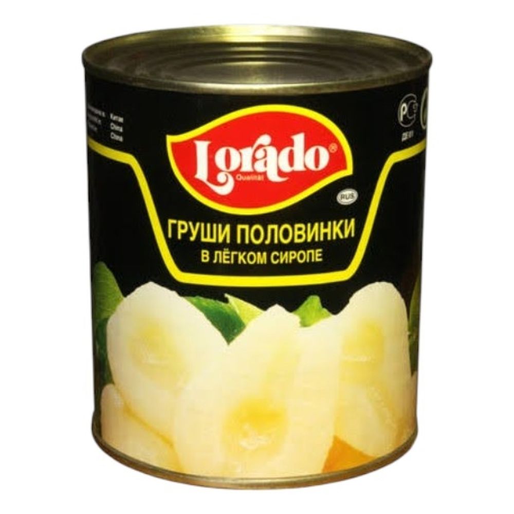 Груши Лорадо половинки в сиропе ж/б 850г