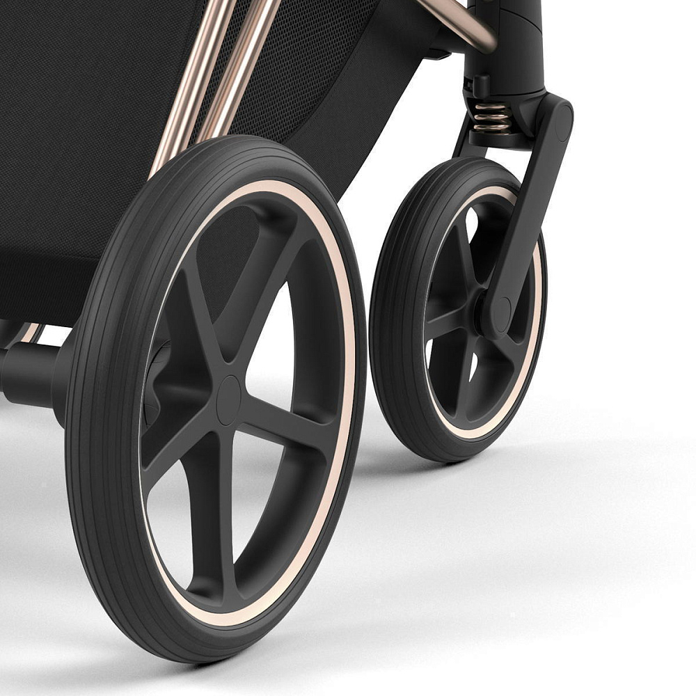 Коляска 3 в 1 Cybex Priam IV Rosegold complete и автокресло Cloud T i-Size Leaf Green Plus Sepia Black