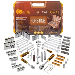 Набор инструментов 216пр. 1/4''3/8''1/2''(6гр.)(4-32мм) FORSTIME FT-38841