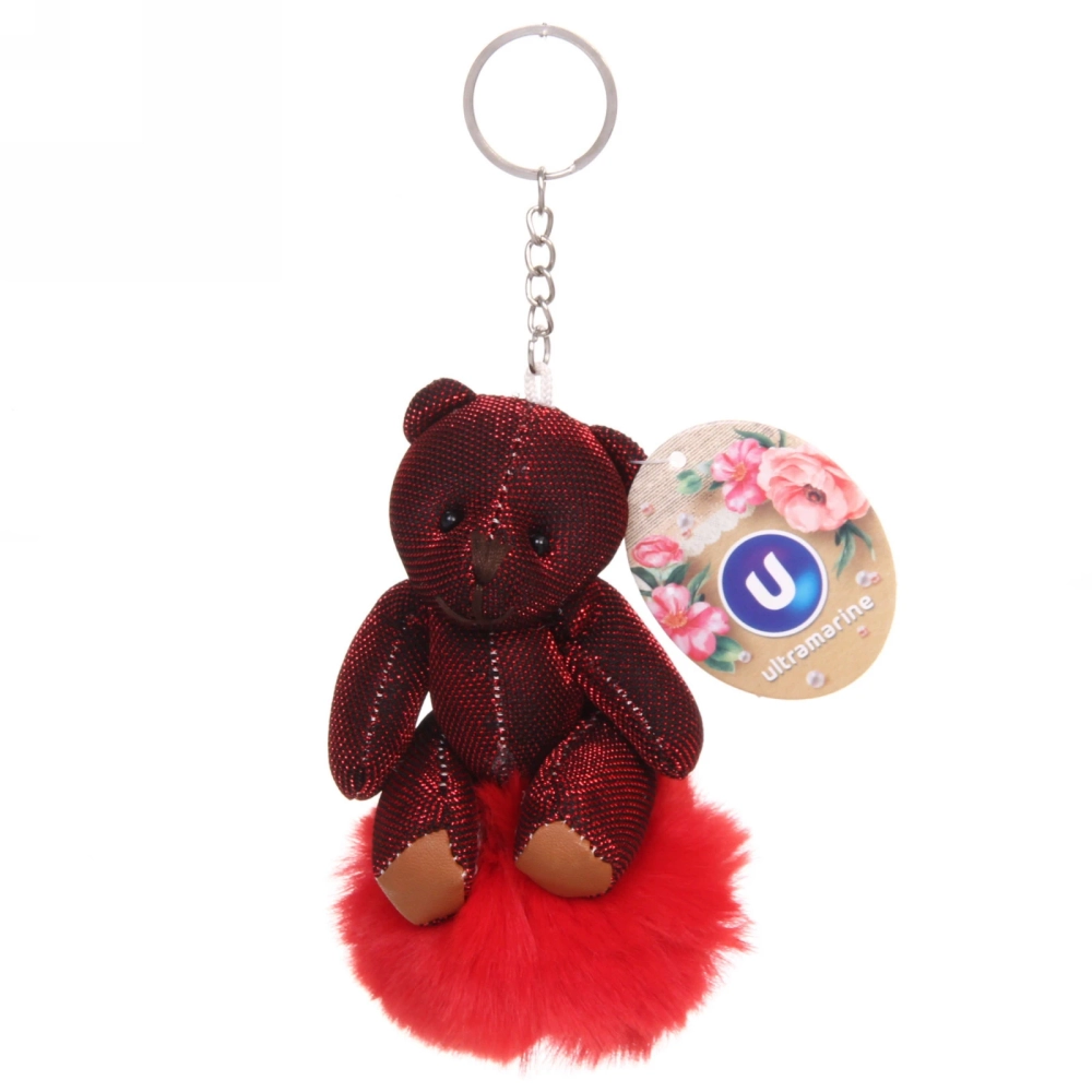 Брелок «Pom pom- Медвежонок Барни» микс 5 цветов, 12см