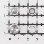 Кнопка рубашечная (джерси) акрилик ⌀10.5 мм, ≈1440 шт, МЕТАЛЛ, прозрачный страз/никель, NEW STAR