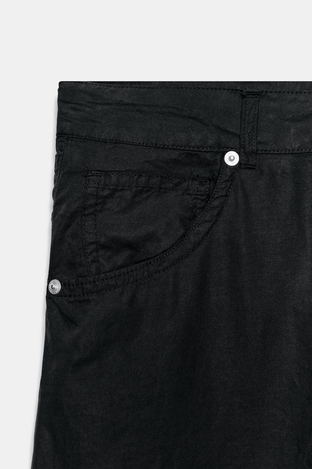 ZARA СВОБОДНЫЕ БРЮКИ BALLOON С МАНЖЕТАМИ, ЧЕРНЫЙ