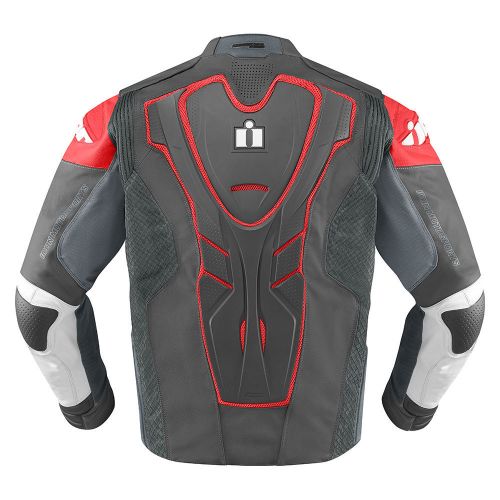 Купить Мотокуртка Кожаная Icon Hypersport Prime / Черно-красный
