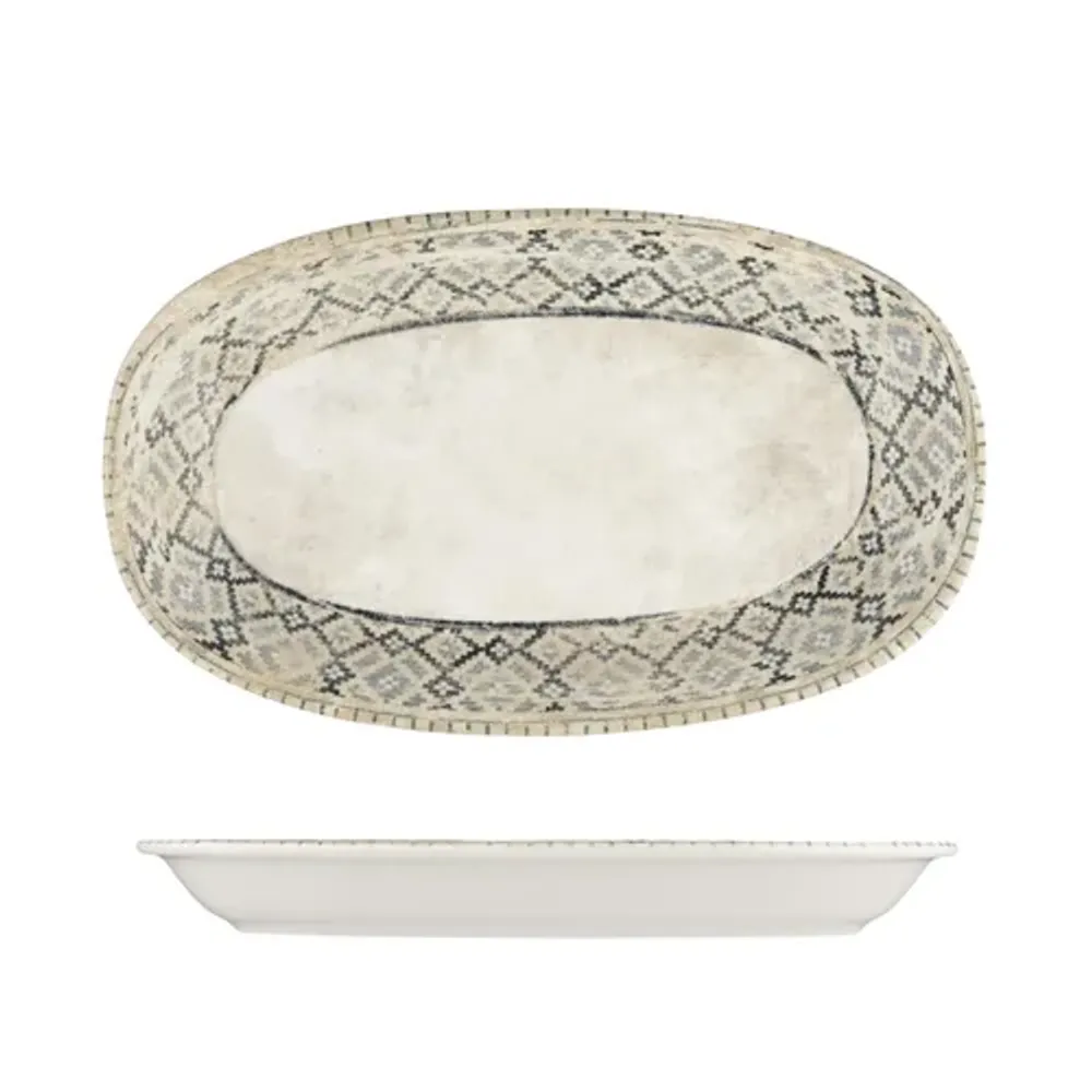 Блюдо овальное 29*17,5 см h3,2 см Rug By Bone Innovation [bb] [6]