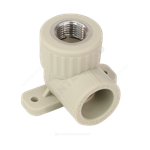 Угольник PP-R комбинированный серый Дн 25х1/2" ВР с креплением VALFEX 10120025Г