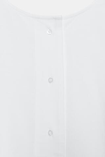 ZARA ФУТБОЛКА С ЗАСТЕЖКОЙ НА ПУГОВИЦЫ СЗАДИ, БЕЛЫЙ