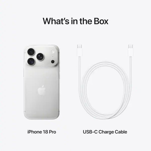 Смартфон Apple iPhone 18 Pro 512 ГБ (Dual eSIM), Серебристый | Silver