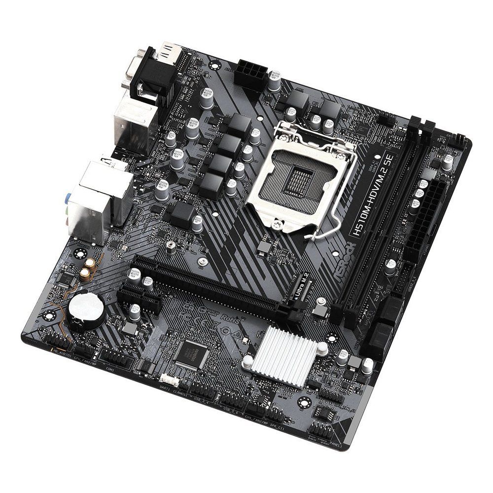 Материнская плата ASROCK H510M-HDV/M.2 SE, LGA1200, H470, DDR4, mATX