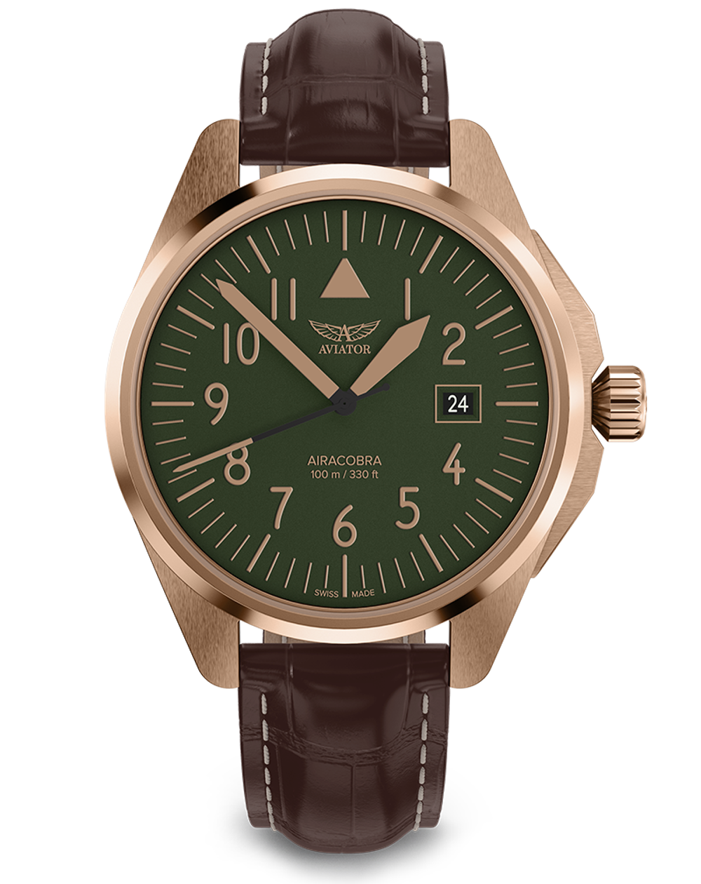 Чаcы кварцевые AVIATOR AIRACOBRA TYPE A V.1.38.2.330.4 мужские