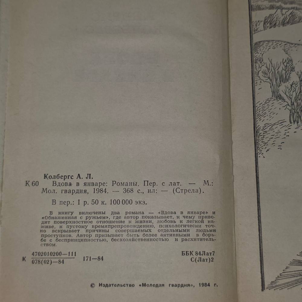 Книга "Вдова в январе"