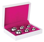 Набор из 6 серебристых вагинальных шариков Ben Wa Balls Set (Цвет: серебристый)