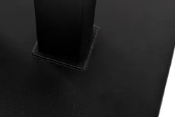 "Каффе" обеденный стол из HPL 140х70см, цвет "серый гранит", подстолье двойное черное