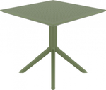 Стол пластиковый, Siesta Contract Sky Table 80, оливковый