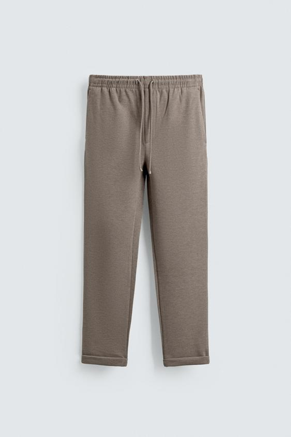 ZARA БРЮКИ-ДЖОГГЕРЫ NON IRON КОМФОРТНОЙ ПОСАДКИ, РЫЖЕВАТО-КОРИЧНЕВЫЙ МЕЛАНЖ