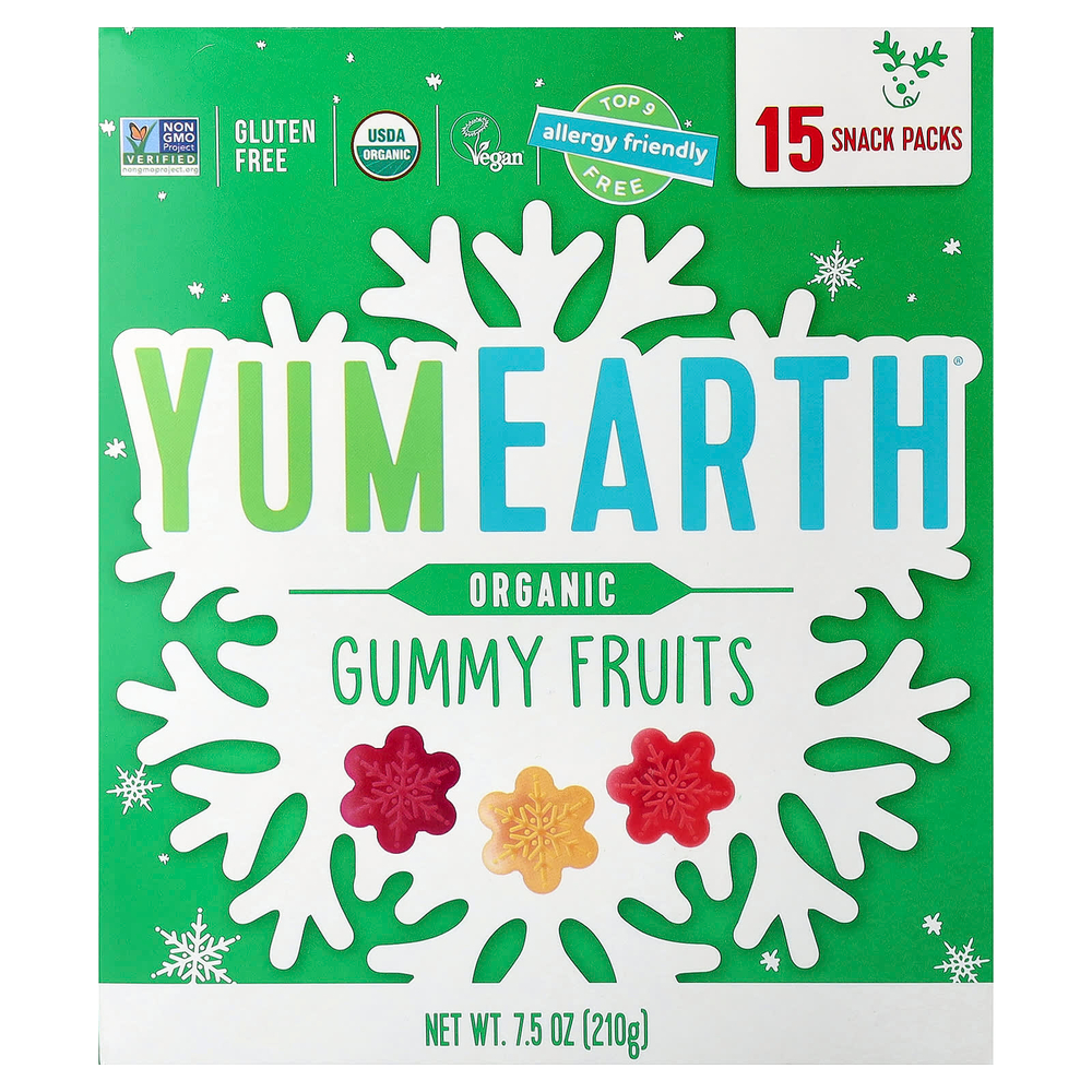 YumEarth, органические жевательные фрукты, 15 порционных упаковок по 14 г (0,5 унции)