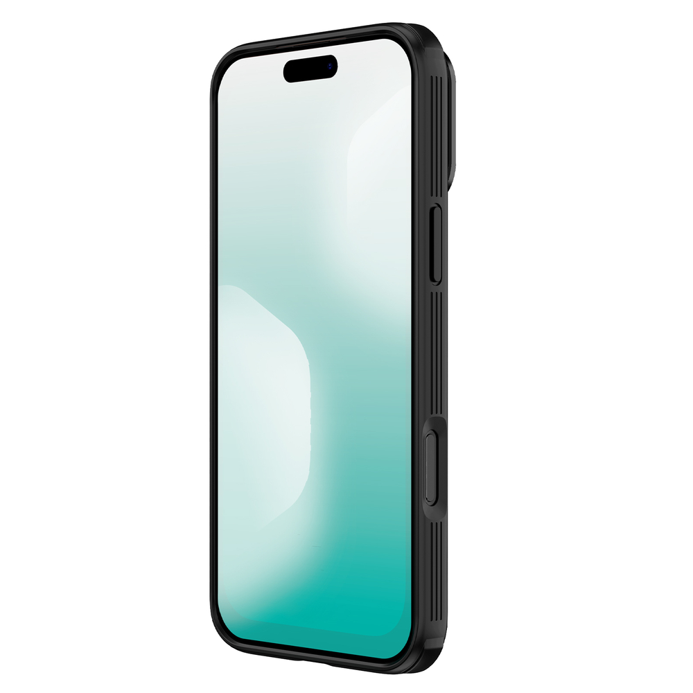 Чехол черного цвета на iPhone 17 Pro Max, серия CamShield Prop Case (версия с тонированной крышкой объектива) от Nillkin